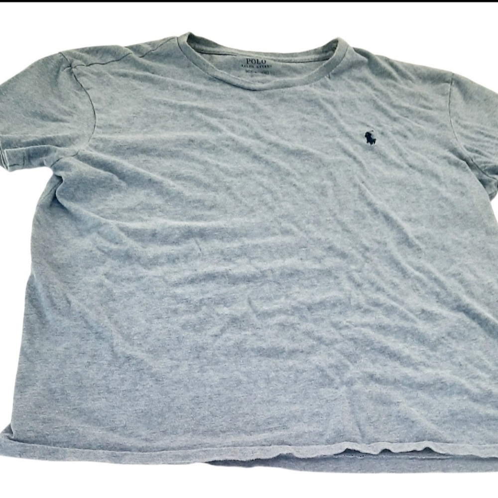 Polo Ralph Lauren Heather Blue Logo Tee Shirt BoysUnisex 14-16 Medium
